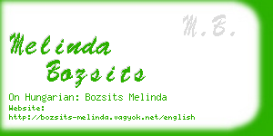 melinda bozsits business card